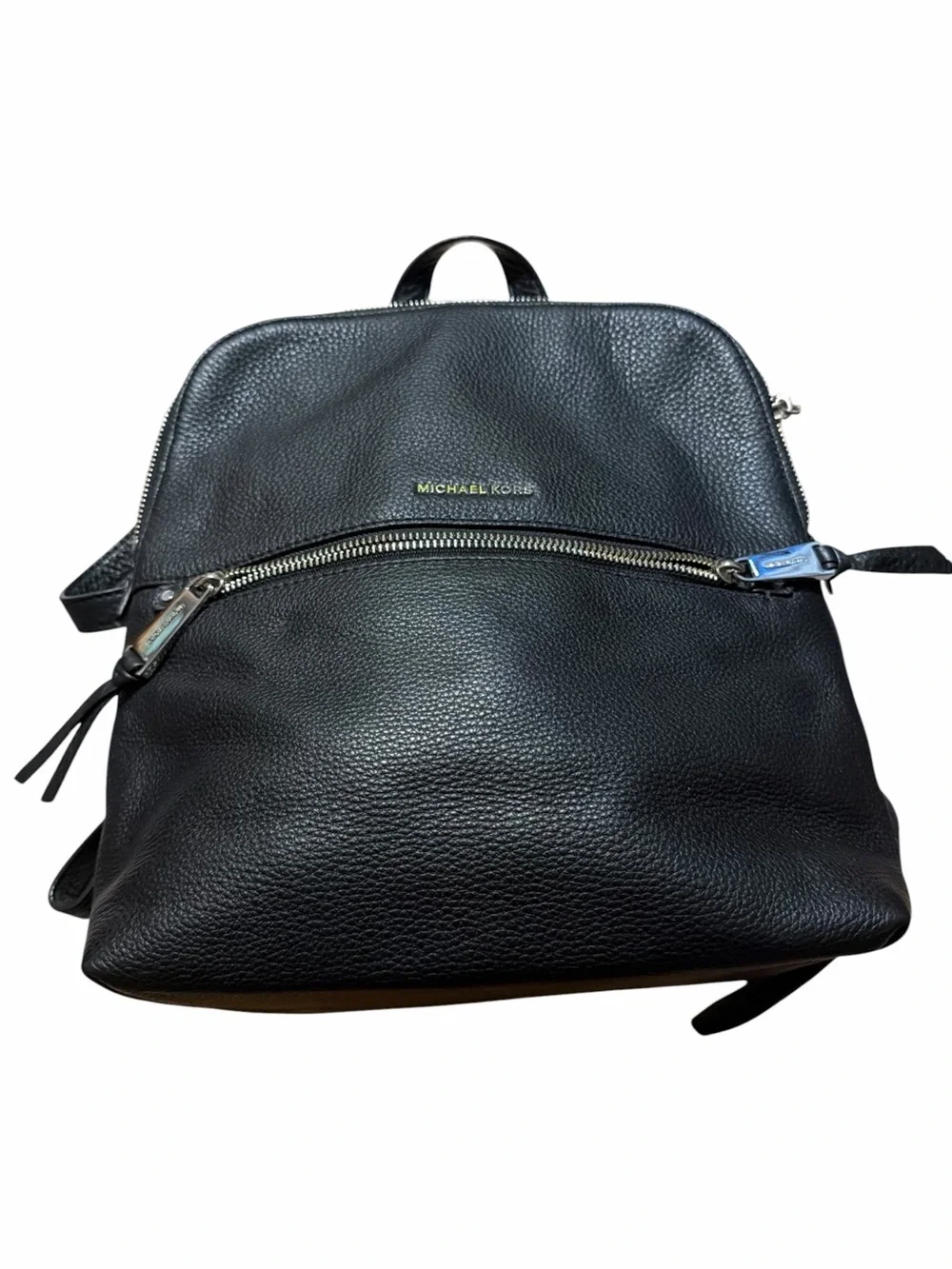 Michael Kors Black Pebbled Leather Backpack